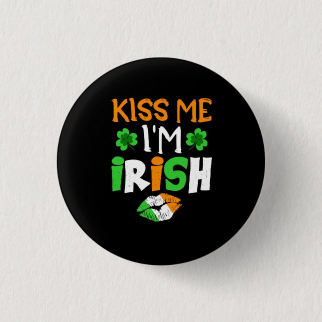 Kiss me i_m irish button (Vorderseite)