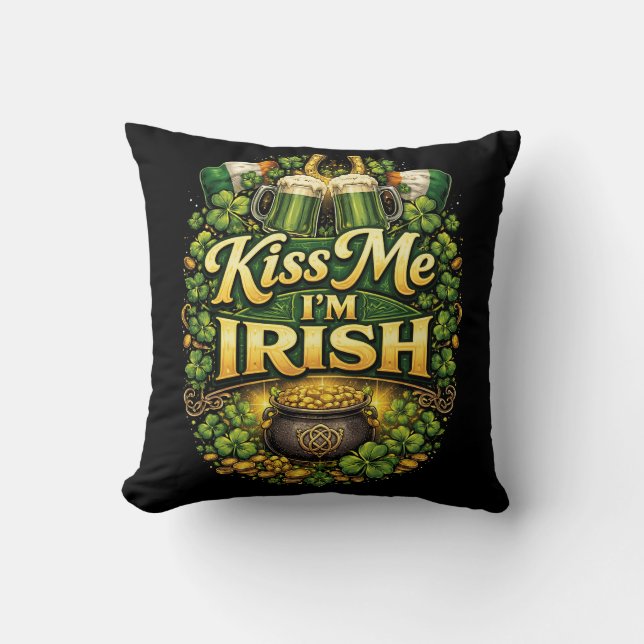 Kiss Me, I’m Irish Kissen (Vorderseite)