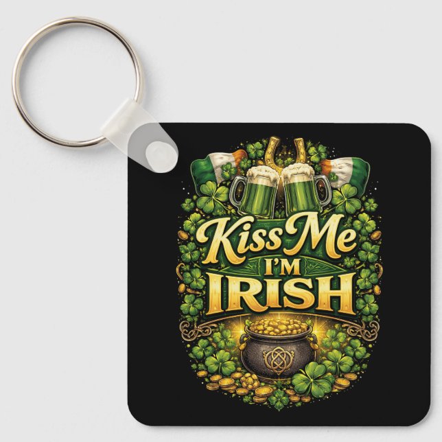 Kiss Me, I’m Irish Schlüsselanhänger (Vorderseite)