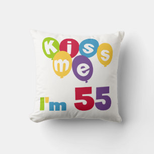 Kiss Me Ich bin 55 Geburtstagsgeschenke Kissen