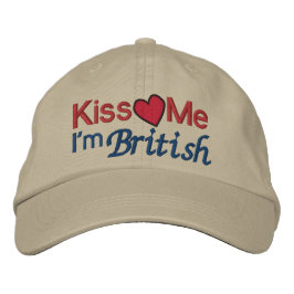 KISS Me Ich bin Brite von SRF Bestickte Baseballkappe