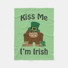 Kiss Me Ich bin ein Irrfuß Fleecedecke