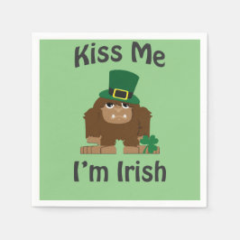 Kiss Me Ich bin ein Irrfuß Serviette