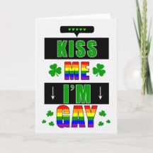 Kiss Me Ich bin Gay LGBTQ Funny St. Patrick's Day