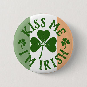 Kiss Me Ich bin irisch Classic Saint Patrick's D Button