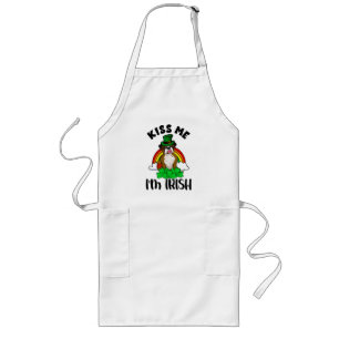 Kiss Me Ich bin irisch, Funny St. Patricks Day Box Lange Schürze
