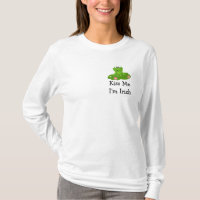 Kiss Me Ich bin Irisch - Grüner Frosch mit Sprichw