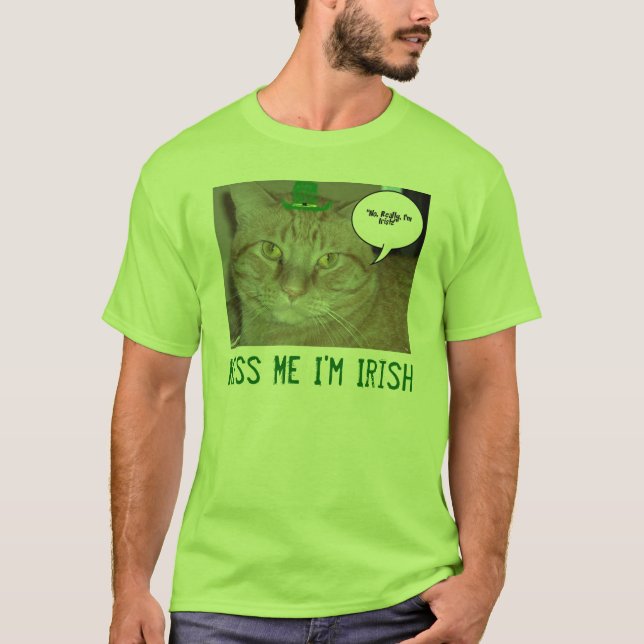 Kiss Me Ich bin irisch T-Shirt (Vorderseite)