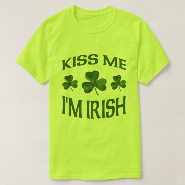 Kiss Me Ich bin irisch T-Shirt (Design vorne)