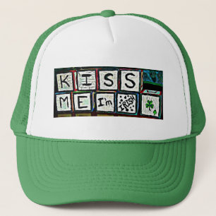 Kiss Me Ich bin irisch Truckerkappe