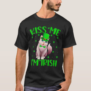 Kiss Me Ich bin Irish Leprechaun Balinese Cat St.  T-Shirt