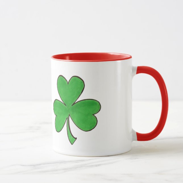 Kiss Me Ich bin Irish St. Patrick's Day Kleeblatt  Tasse (Rechts)