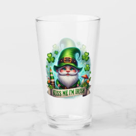 Kiss Me Ich bin Irish St Patricks Day Leprechaun G Glas