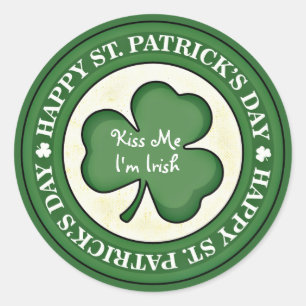 Kiss Me Ich bin Irish Sticker