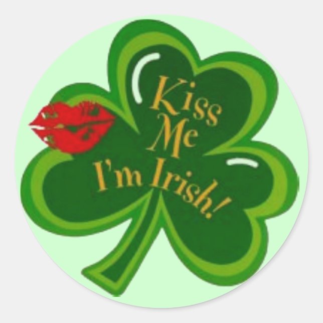 Kiss Me Ich bin Irish Sticker (Vorderseite)