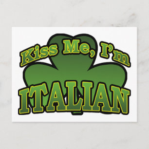 Kiss Me Ich bin italienische Postkarte