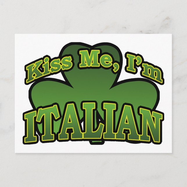 Kiss Me Ich bin italienische Postkarte (Vorderseite)