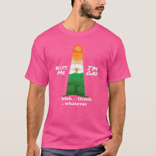 Kiss Me Im Gay oder Irish oder Betrunkene Women Su T-Shirt