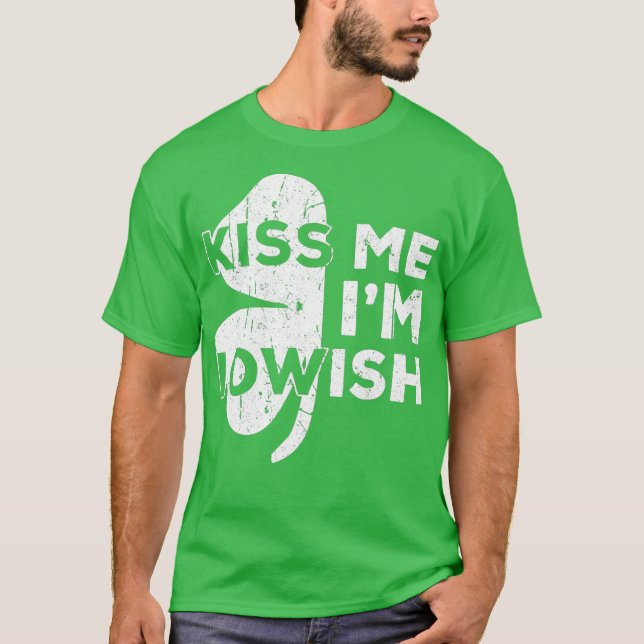 Kiss Me Im Iowish  Saint Patrick Day Gift T-Shirt (Vorderseite)