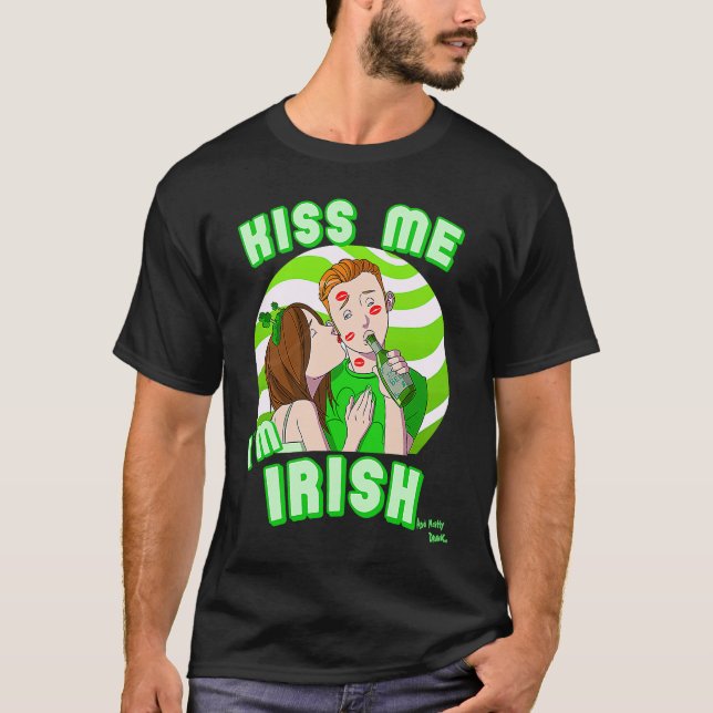 Kiss Me I'm Irish Couple St Patricks Day T-Shirt (Vorderseite)