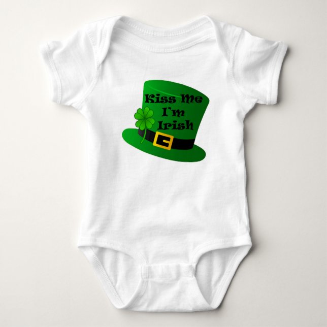Kiss Me I'm Irish Custom Säugling Strampler (Vorderseite)
