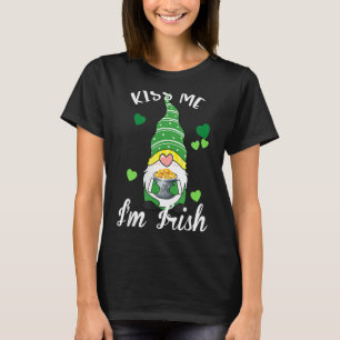 Kiss Me I'm Irish Gnome Kleeblatt C Saint Patrick  T-Shirt