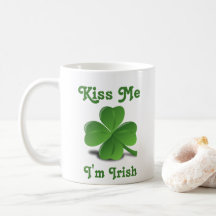 "Kiss Me I'm Irish" Kleeblatt St. Patrick's Day