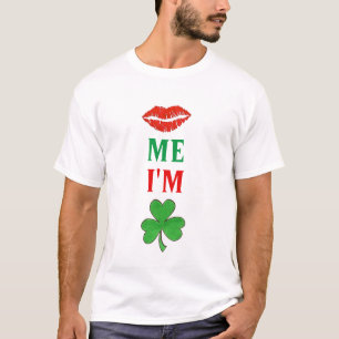 Kiss Me I'm Irish Lips Kleeblatt St. Patrick's Day T-Shirt