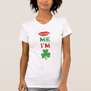 Kiss Me I'm Irish Lips Kleeblatt St. Patrick's Day T-Shirt