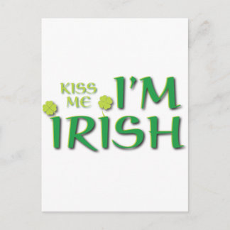 Kiss Me Im Irish Postkarte