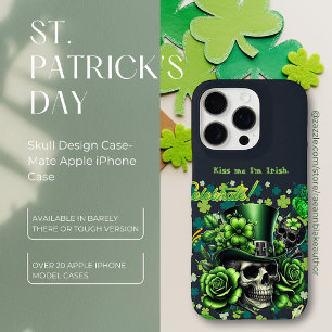 "Kiss Me I'm Irish" Schädel iPhone Case-Mate Case