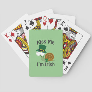 Kiss Me I'm Irish Snail Spielkarten