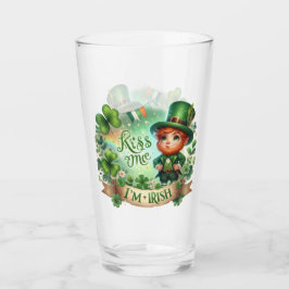 Kiss Me I'm Irish St Patricks Day Glas