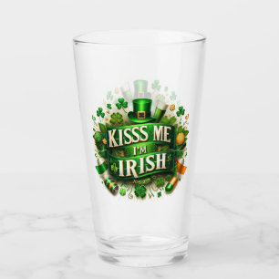 Kiss Me I'm Irish St Patrick's Day Glas
