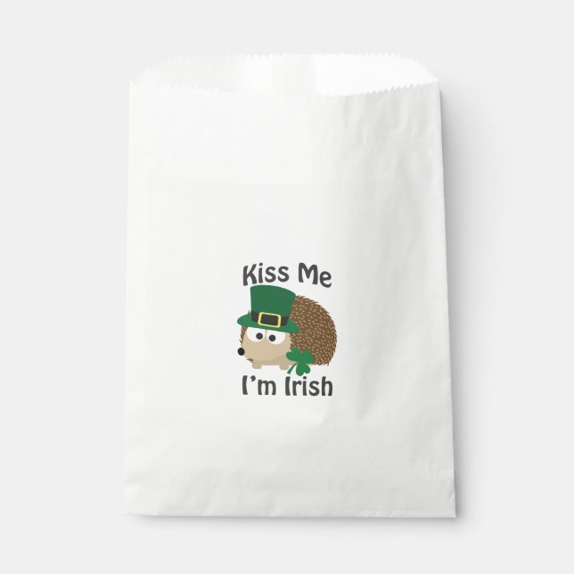 Kiss Me Im Irish St Patricks Day Igel Geschenktütchen (Vorderseite)