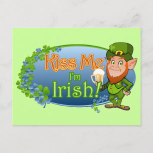 Kiss Me I'm Irish (Ver 2) Postkarte