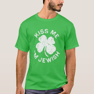 Kiss Me I'm Jewish Saint Patrick Day T-Shirt
