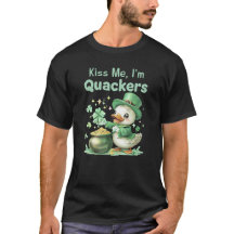 "Kiss Me, I'm Quackers" St. Patrick's Day Duckling