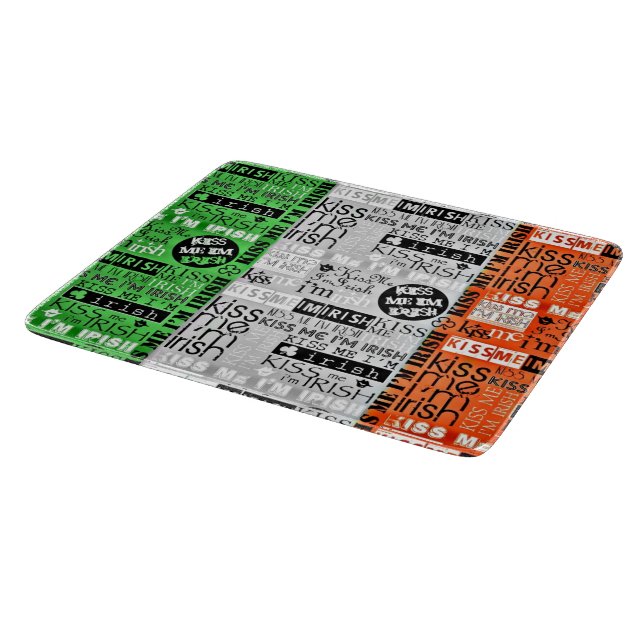 Kiss Me Irish Flag Schneidebrett (Ecke)