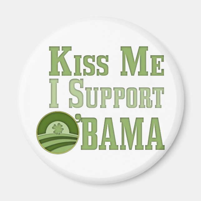Kiss Me Irish Obama Magnet (Vorne)