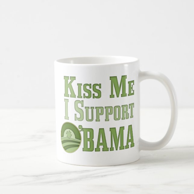Kiss Me Irish Obama Tasse (Rechts)