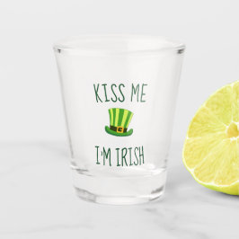 Kiss Me Irish Top Hat Schnapsglas