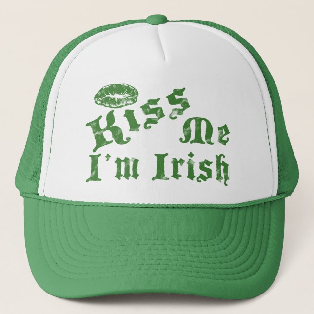Kiss Me Irish Truckerkappe (Vorderseite)