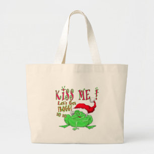 Kiss Me lasse Froggy Jumbo Stoffbeutel