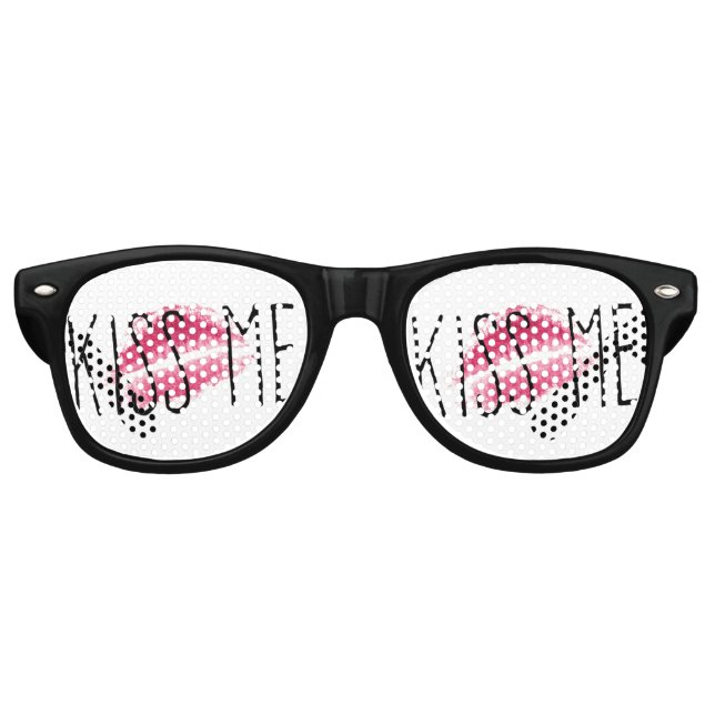 Kiss Me Lip Print Sonnenbrille (Vorderseite)