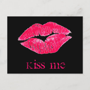 Kiss Me Lips Postkarte