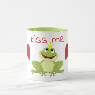 Kiss Me Niedlich Frog Prince Tasse