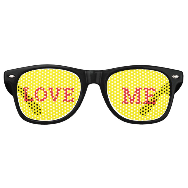 KISS ME Retro Shades / Fun Party Sonnenbrille (Vorderseite)