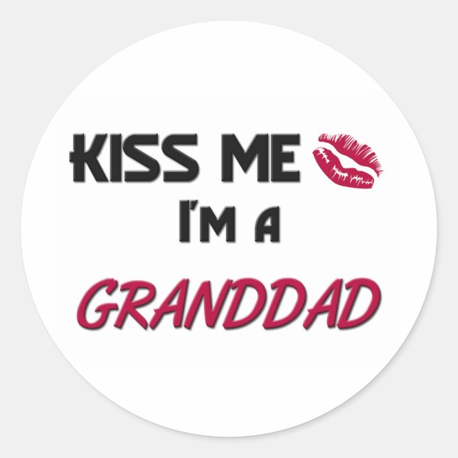 Kiss Me Runder Aufkleber (Vorderseite)