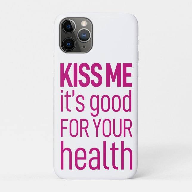 "Kiss me" Rundkissen Case-Mate iPhone Hülle (Rückseite)